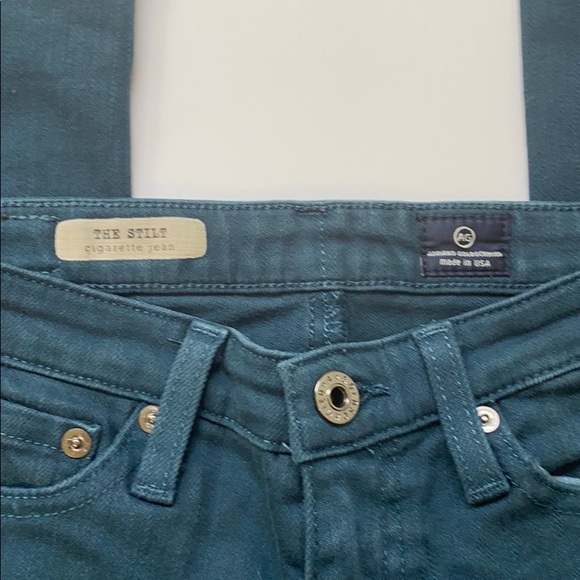 AG Adriano Goldshmied Stilt Cigarette Teal Skinny - Picture 3 of 8